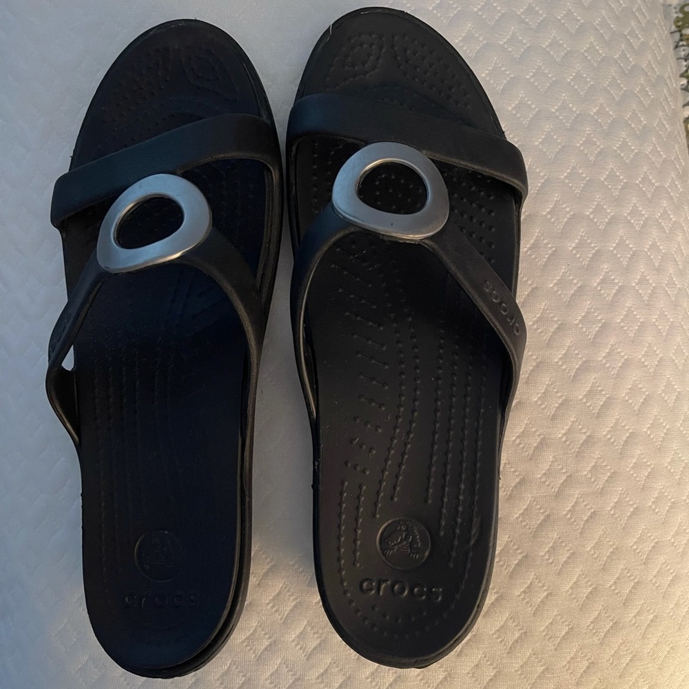 Croc Black Slide Sandal